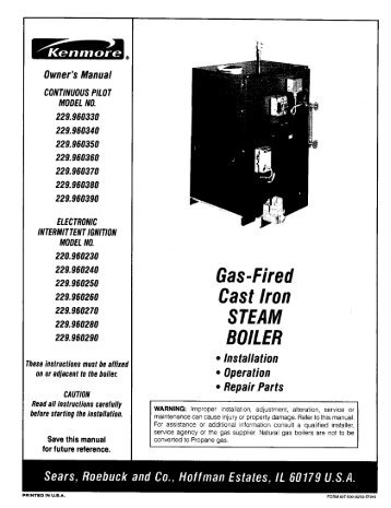 Gas-Fired Cast Iron STEAM BOILER - ManageMyLife