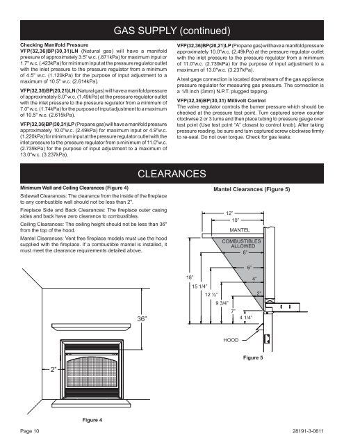 Vail Premium Vent-Free Fireplace Manual - White Mountain Hearth