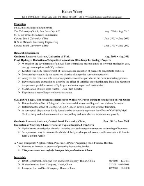 Download Resume - AIST