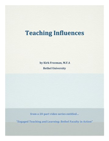 Teaching Influences - Bethel University