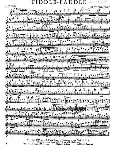 Anderson Fiddle-Faddle- Violin I.pdf - New Conservatory of Dallas. 
