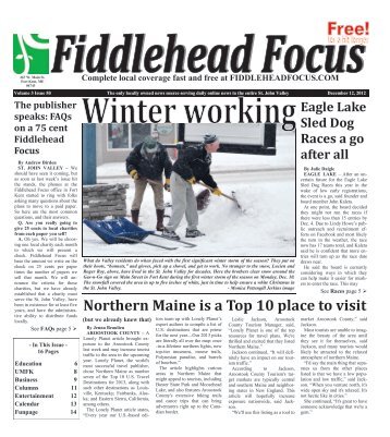 12 December 2012 Edition - Fiddlehead Focus