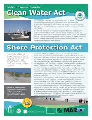 Clean Water Act Shore Protection Act - COSEE