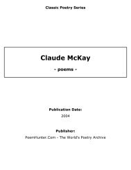 Claude McKay - poems - - My Island Jamaica