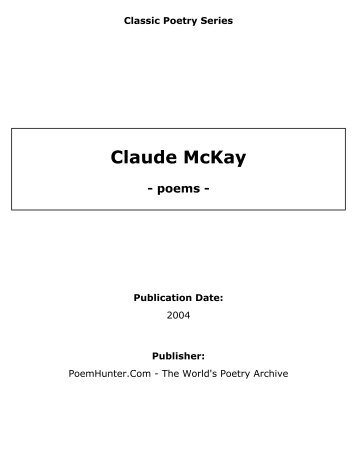 Claude McKay - poems - - My Island Jamaica