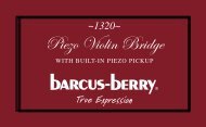 Piezo Violin Bridge - Barcus Berry