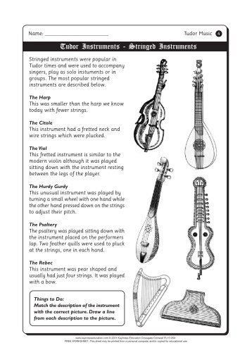 Tudor Instruments - Stringed Instruments - Worksheets and ...