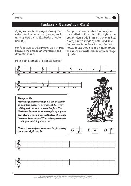 Tudor Instruments - Stringed Instruments - Worksheets and ...