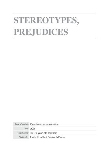 StereotypeS, prejudiceS - Sulinet