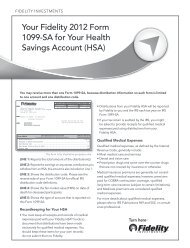 Your Fidelity 2012 Form 1099-SA for Your Health Savings Account ...