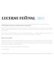 LUCERNE FESTIVAL 2012 - Palace Luzern