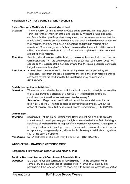 Conference Resolutions - Centre for Conveyancing Practice