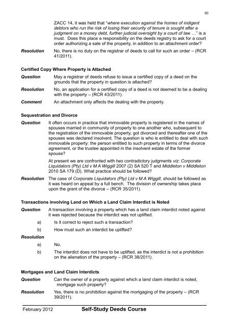 Conference Resolutions - Centre for Conveyancing Practice