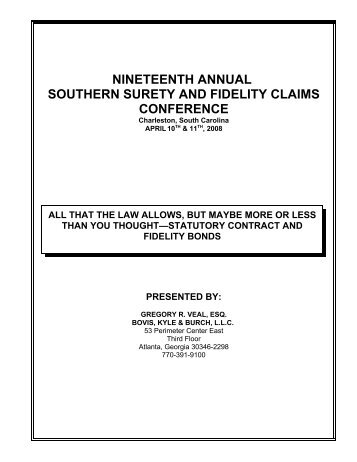 nineteenth annual southern surety and fidelity claims conference