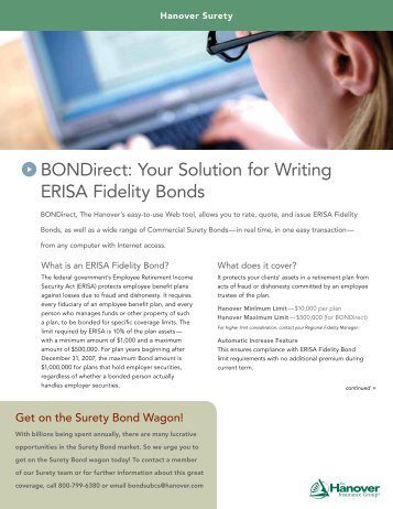 BONDirect: Your Solution for Writing ERISA Fidelity Bonds