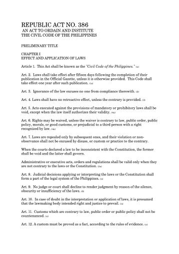 REPUBLIC ACT NO. 386 - Thaikonsult