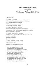 The Country Wife (1675) Wycherley, William (1640-1716)