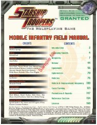 MOBILE INFANTRY FIELD MANUAL - RPGNow