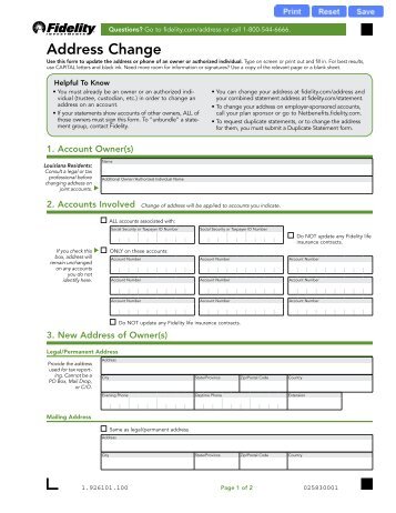 address change template