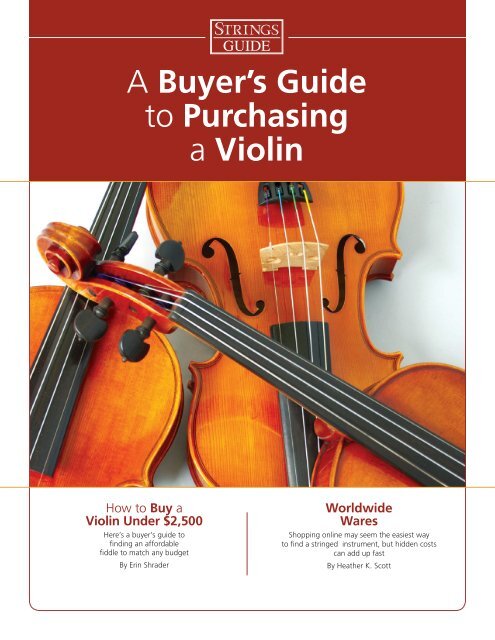 Guide to purchasing string instruments