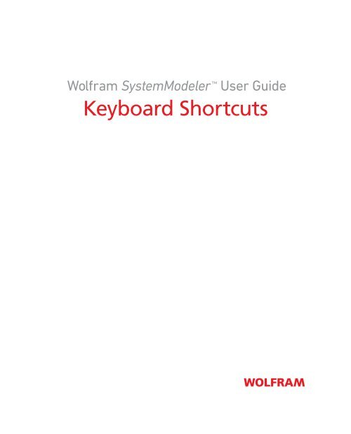 Keyboard Shortcuts - Wolfram Mathematica Documentation Center ...