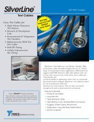 Silverline Test Cables - Times Microwave Systems