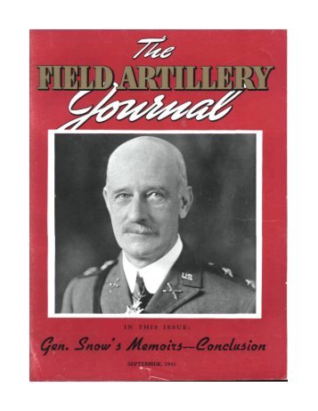 the field artillery journal - september 1941 - Fort Sill - U.S. Army