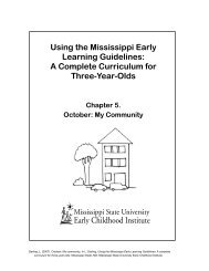 Using the Mississippi Early Learning Guidelines - Early Childhood ...