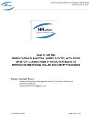 case study on: engro chemical pakistan limited success - Human ...