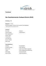 Factsheet Der Kaufmännische Verband Zürich (KVZ) - panta rhei pr