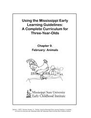 Using the Mississippi Early Learning Guidelines - Early Childhood ...