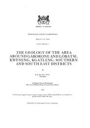 The geology of the area around gaborone and - British Geological ...