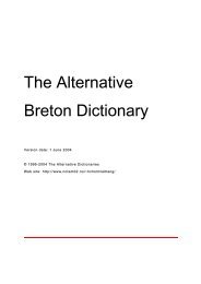 The Alternative Breton Dictionary - The Alternative Dictionaries