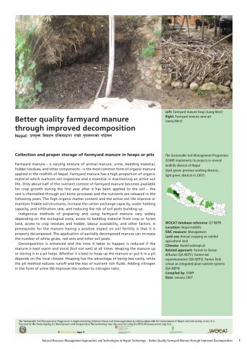 Better quality farmyard manure through improved - TECA