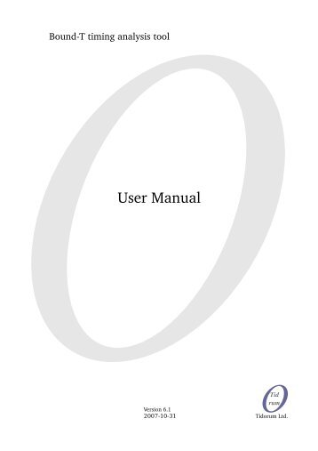 Bound-T User Manual - Bound-T time and stack analyser
