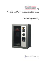Verkaufsautomat advanced V1.1 - Kontroll-Systeme SB AG