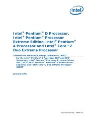 Intel® Pentium® D Processor, Intel® Pentium® Processor Extreme ...