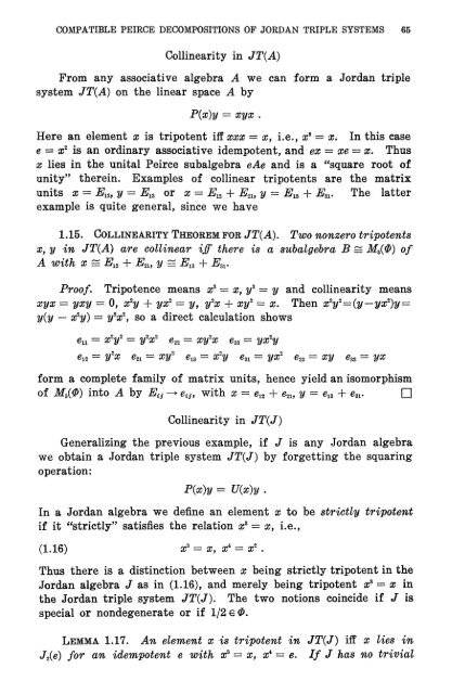 Compatible Peirce decompositions of Jordan triple systems - MSP