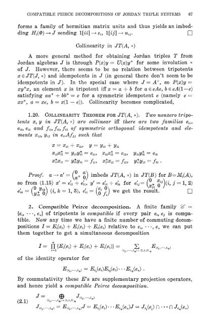 Compatible Peirce decompositions of Jordan triple systems - MSP
