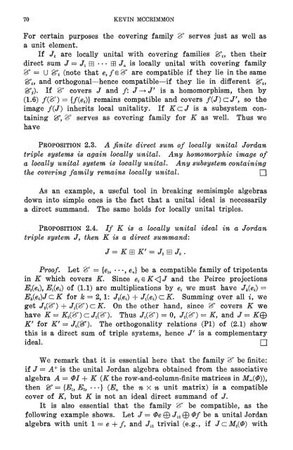 Compatible Peirce decompositions of Jordan triple systems - MSP