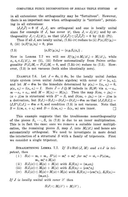 Compatible Peirce decompositions of Jordan triple systems - MSP