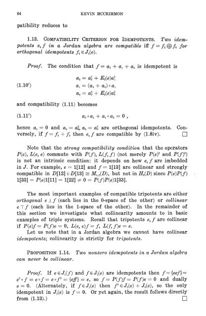 Compatible Peirce decompositions of Jordan triple systems - MSP