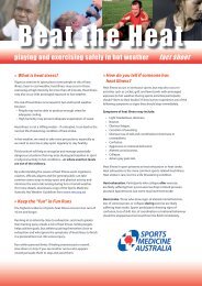 Beat the Heat Fact Sheet - Sports Medicine Australia