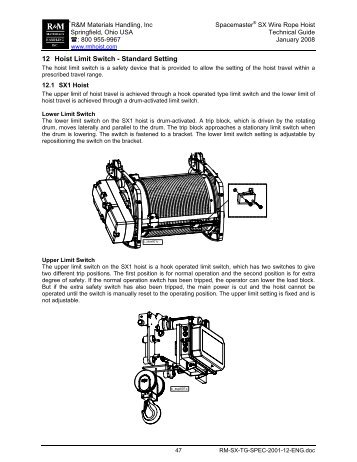 12 Hoist Limit Switch - R&M Materials Handling equipment