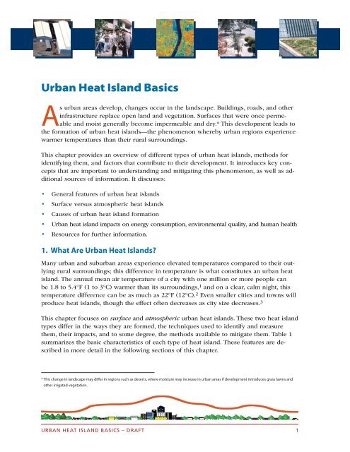 Urban Heat Island Basics - US Environmental Protection Agency