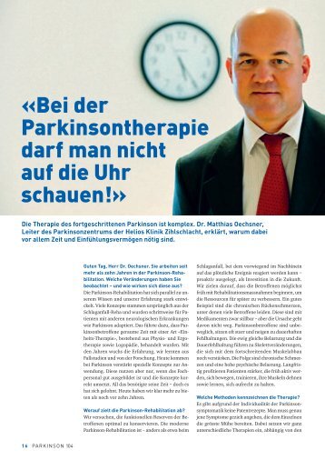 PDF-Download, 402KB - Parkinson Schweiz