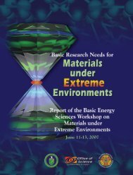 Basic Research Needs for Materials under Extreme Environments