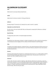 ALUMINUM GLOSSARY - Airoldi Metalli