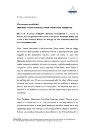 Press release - Honsel