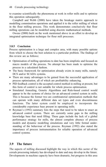 Cereals processing technology